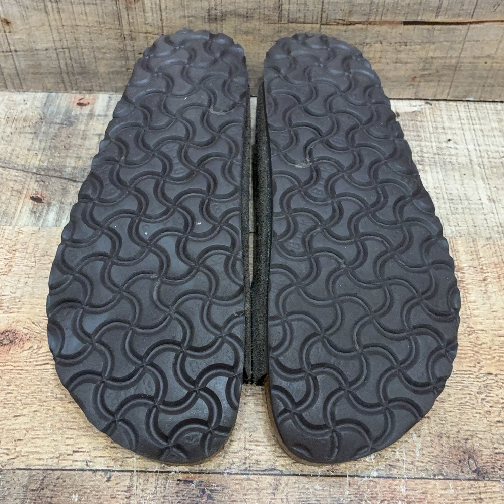 Birkenstock Arizona Sandals Womens Size 7 38 Brown Suede Slide Comfort Shoes - Picture 4 of 7